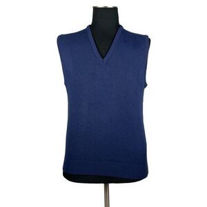 Vintage Navy Par Four Sportswear Knit Vest - Men’s L